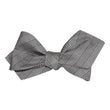 Grey Glen Plaid Self Tie Diamond Tip Bow Tie 3