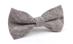 Grey Linen Chambray Bow Tie