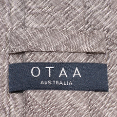 Grey Linen Chambray Necktie OTAA Australia
