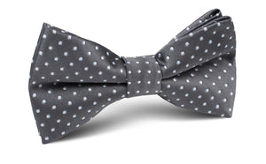 Grey Mini Polka Dots Bow Tie
