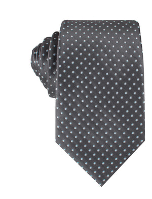 Grey Mini Polka Dots Necktie