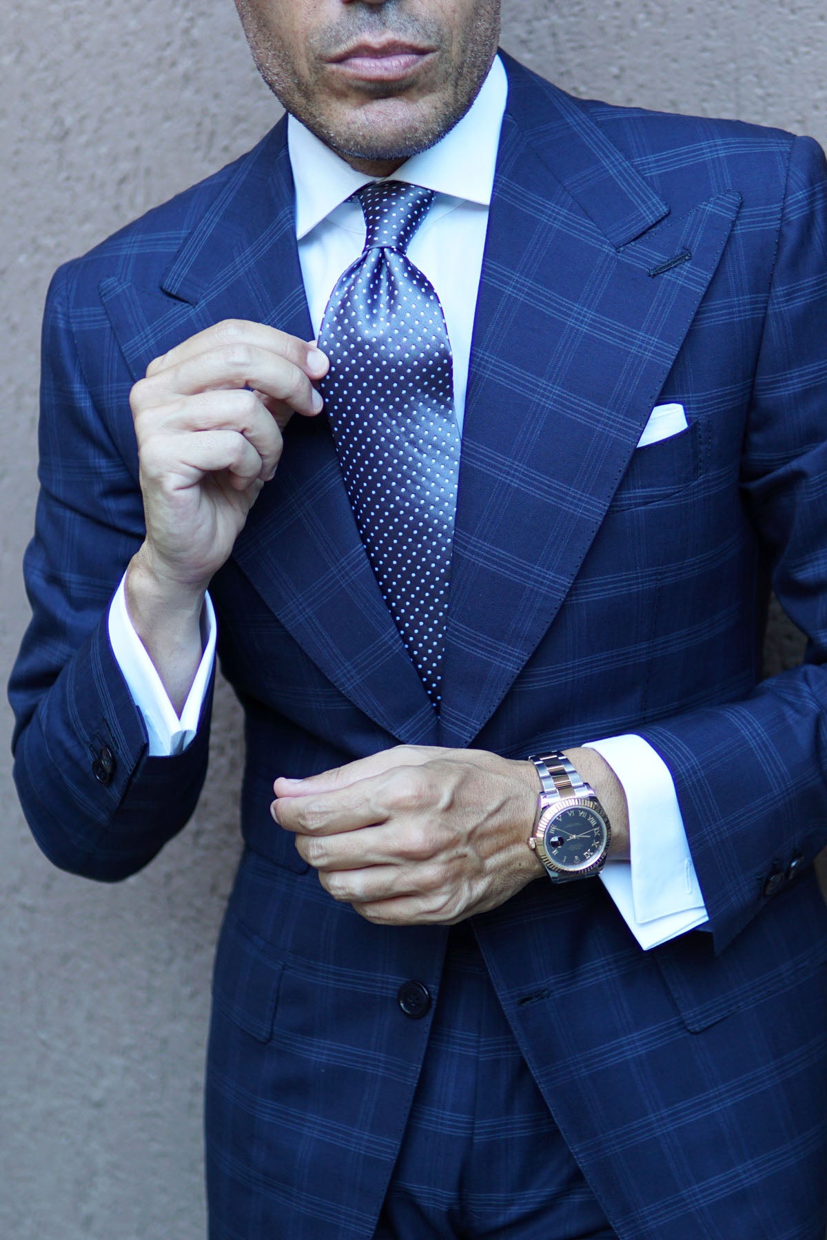 Grey Mini Polka Dots Necktie | Shop Classic Gray Tie | Men's Suit Ties ...