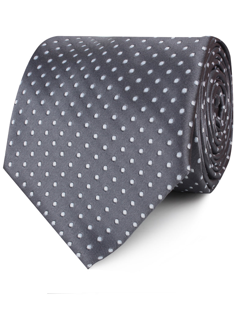 Grey Mini Polka Dots Neckties
