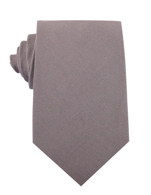 Grey Slub Linen Necktie