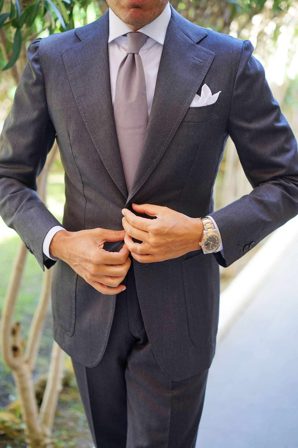 Linen Metal Grey Slub Blazer