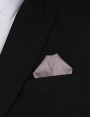 Grey Slub Linen Winged Puff Pocket Square Fold