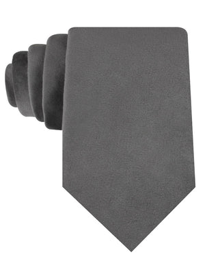 Grey Velvet Necktie