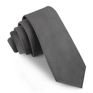Grey Velvet Skinny Tie