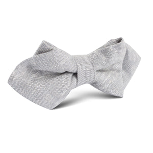 Grey Worm Slub Linen Diamond Bow Tie