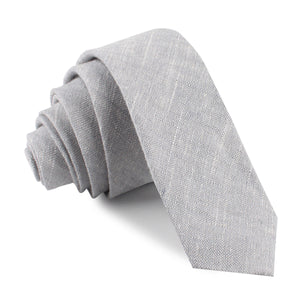 Grey Worm Slub Linen Skinny Tie