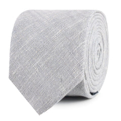 Grey Worm Slub Linen Slim Tie
