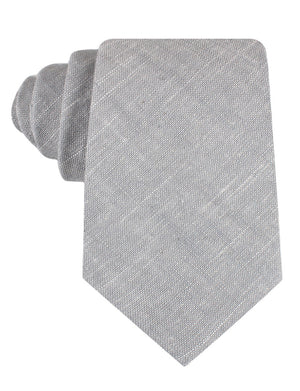 Grey Worm Slub Linen Tie
