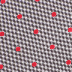 Grey with Hot Pink Polka Fabric Necktie M112