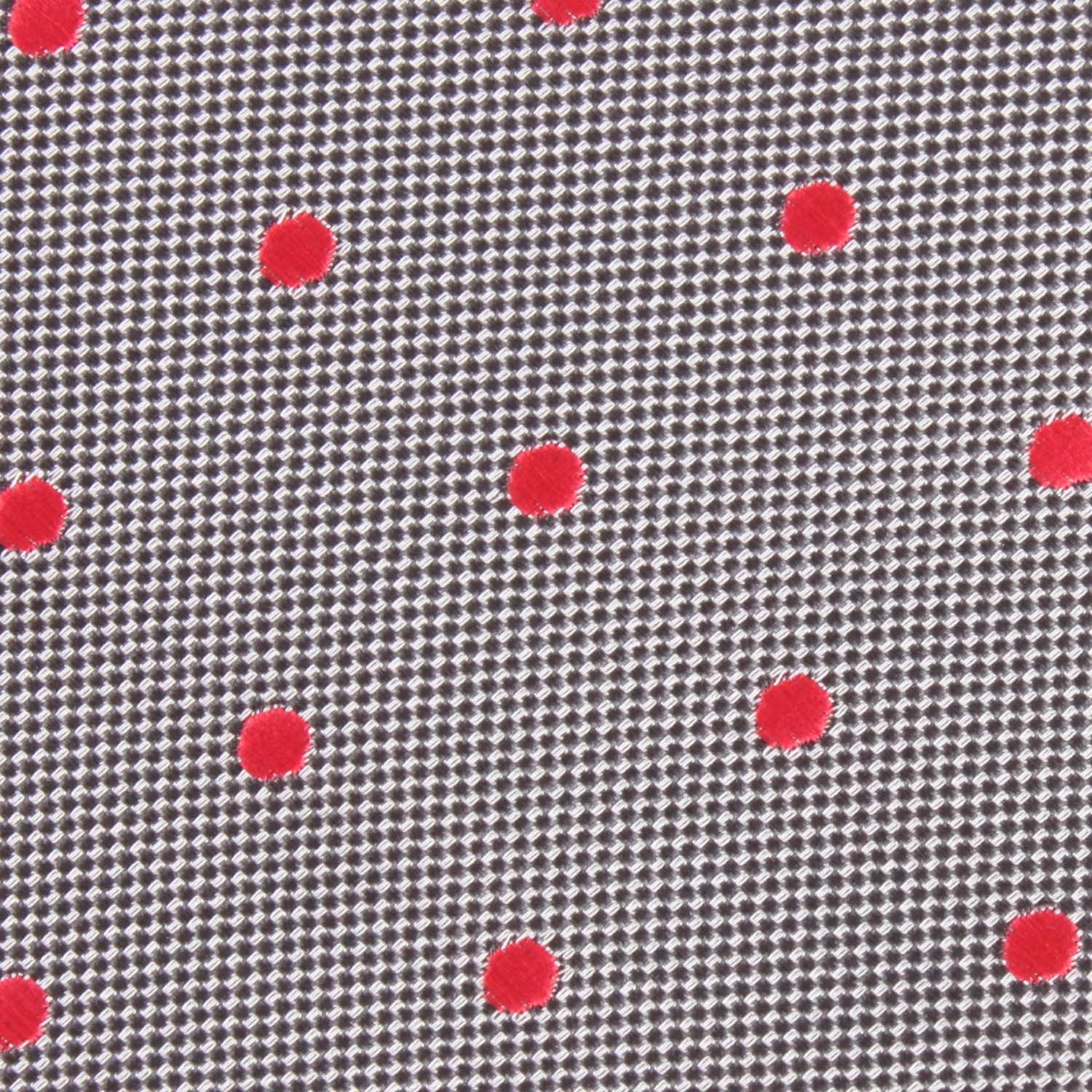 Grey with Hot Pink Polka Fabric Pocket Square M112