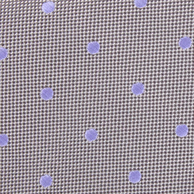 Grey with Lavender Purple Polka Dots Pocket Square