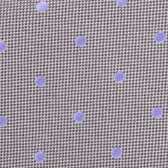 Grey with Lavender Purple Polka Dots Fabric Self Tie Diamond Tip Bow TieM116