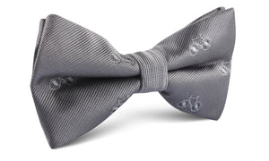 Grey with White French Bicycle Bow Tie