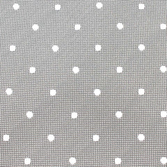 Grey with White Polka Dots Fabric Self Tie Bow Tie X240