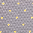 Grey with Yellow Polka Dots Fabric Kids Bow Tie M118