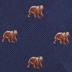 Grizzly Bear Fabric Skinny Tie