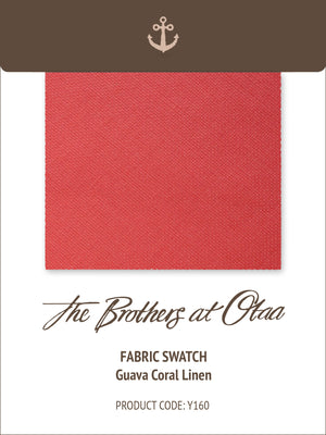 Fabric Swatch (Y160) - Guava Coral Linen