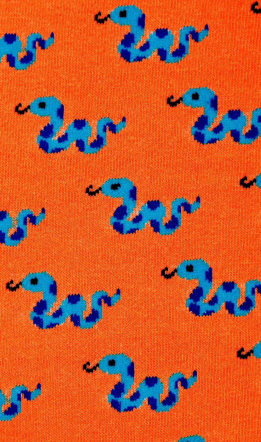 Gummy Snake Orange Socks Fabric