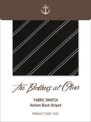 Fabric Swatch (Y105) - Boston Black Striped