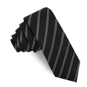 Boston Black Striped Skinny Tie