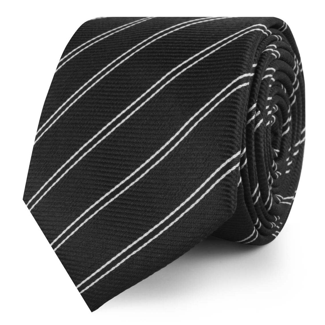 Boston Black Striped Skinny Ties