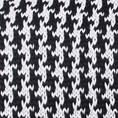 Hattori Hanzo Black Houndstooth Knitted Tie Fabric