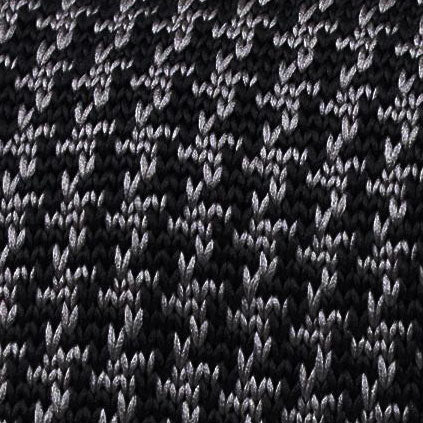 Hattori Hanzo Grey Houndstooth Knitted Tie Fabric