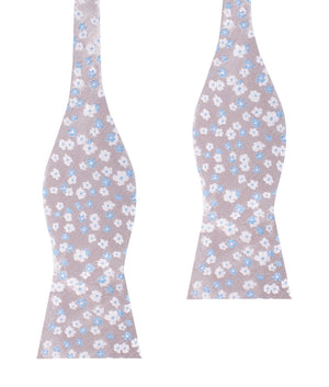 Miharashi Seaside Blue and White Floral Self Bow Tie