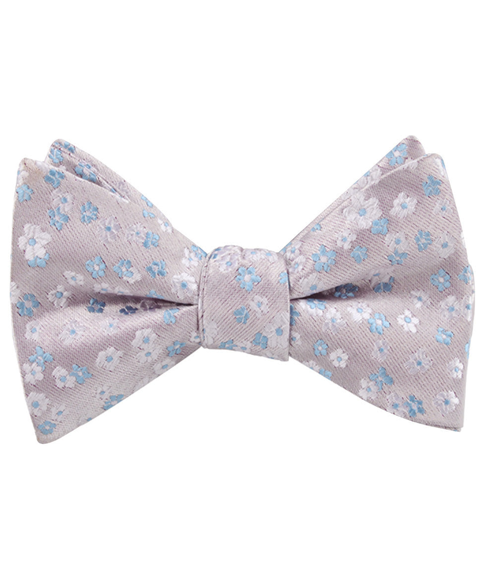 Miharashi Seaside Blue and White Floral Self Tied Bow Tie