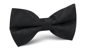 Hitchcock Midnight Black Striped Bow Tie
