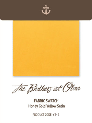 Fabric Swatch (Y349) - Honey Gold Yellow Satin
