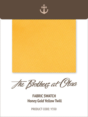 Fabric Swatch (Y350) - Honey Gold Yellow Twill