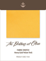 Honey Gold Yellow Twill Y350 Fabric Swatch