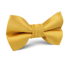 Honey Gold Yellow Satin Kids Bow Tie