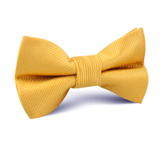 Honey Gold Yellow Twill Kids Bow Tie