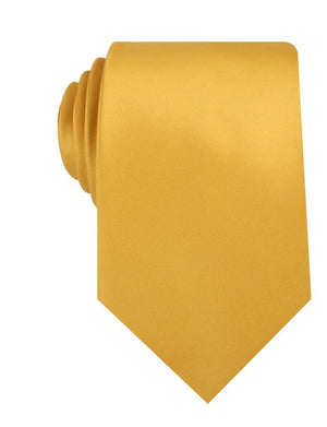 Honey Gold Yellow Satin Necktie