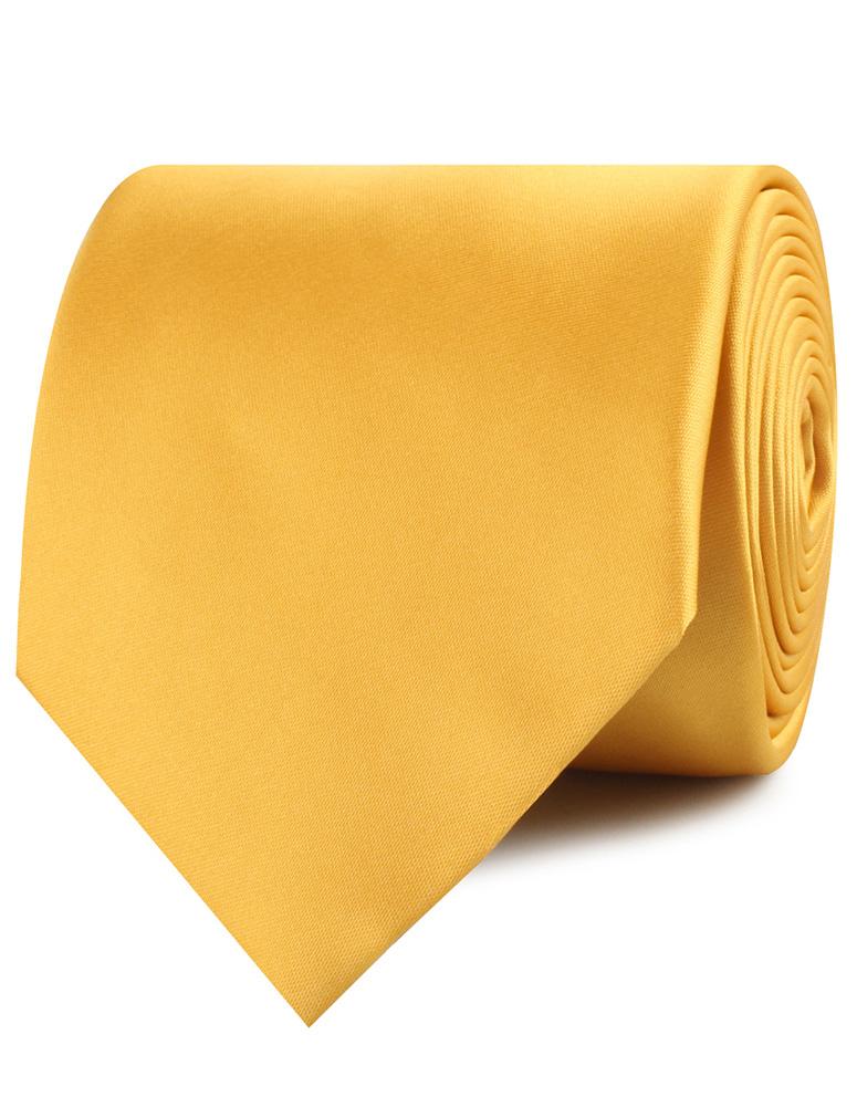 Honey Gold Yellow Satin Neckties