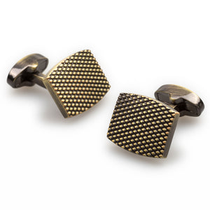 Honeycomb Antique Brass Cufflinks