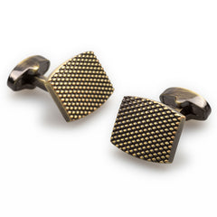 Honeycomb Antique Brass Cufflinks