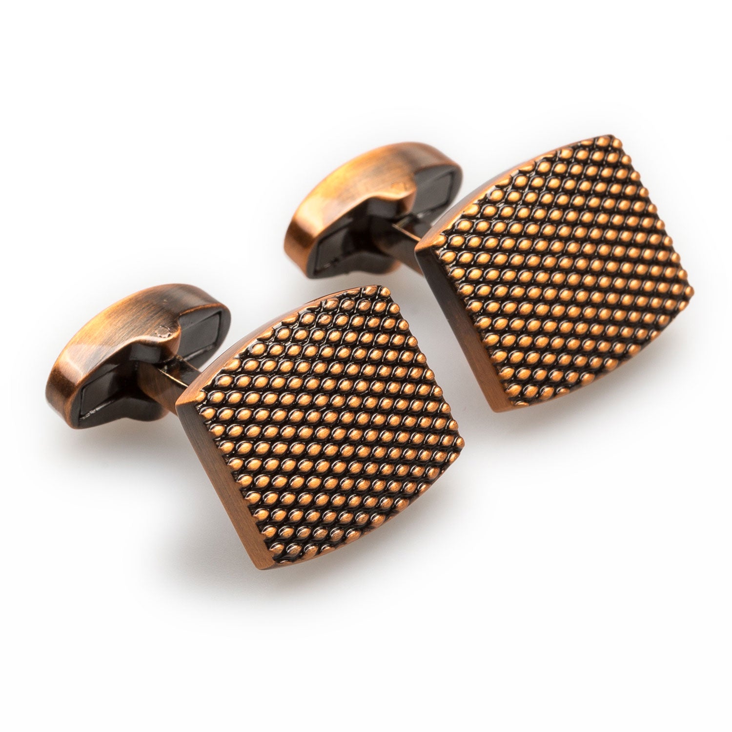 Honeycomb Antique Copper Mens Cufflinks