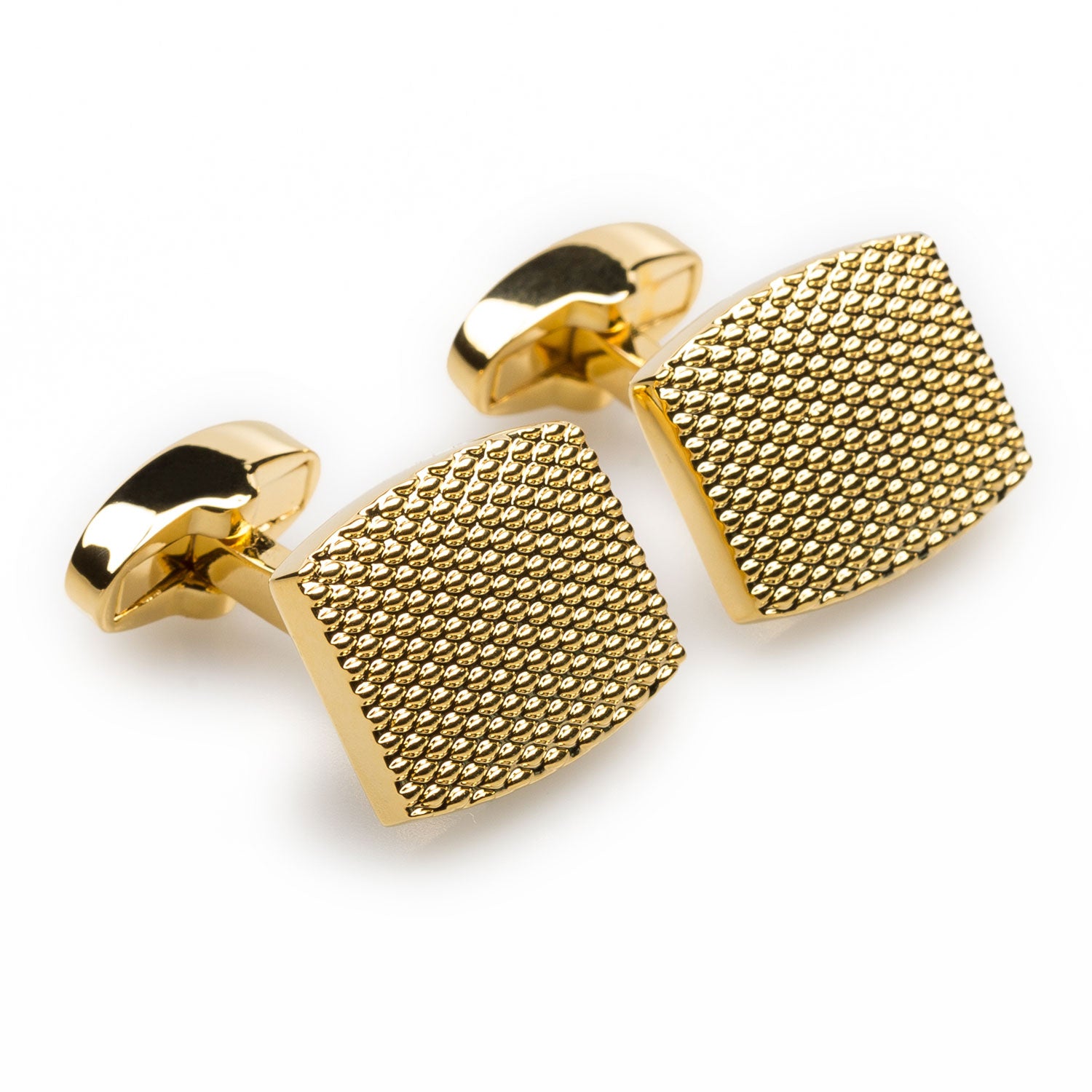 Honeycomb Gold Mens Cufflinks