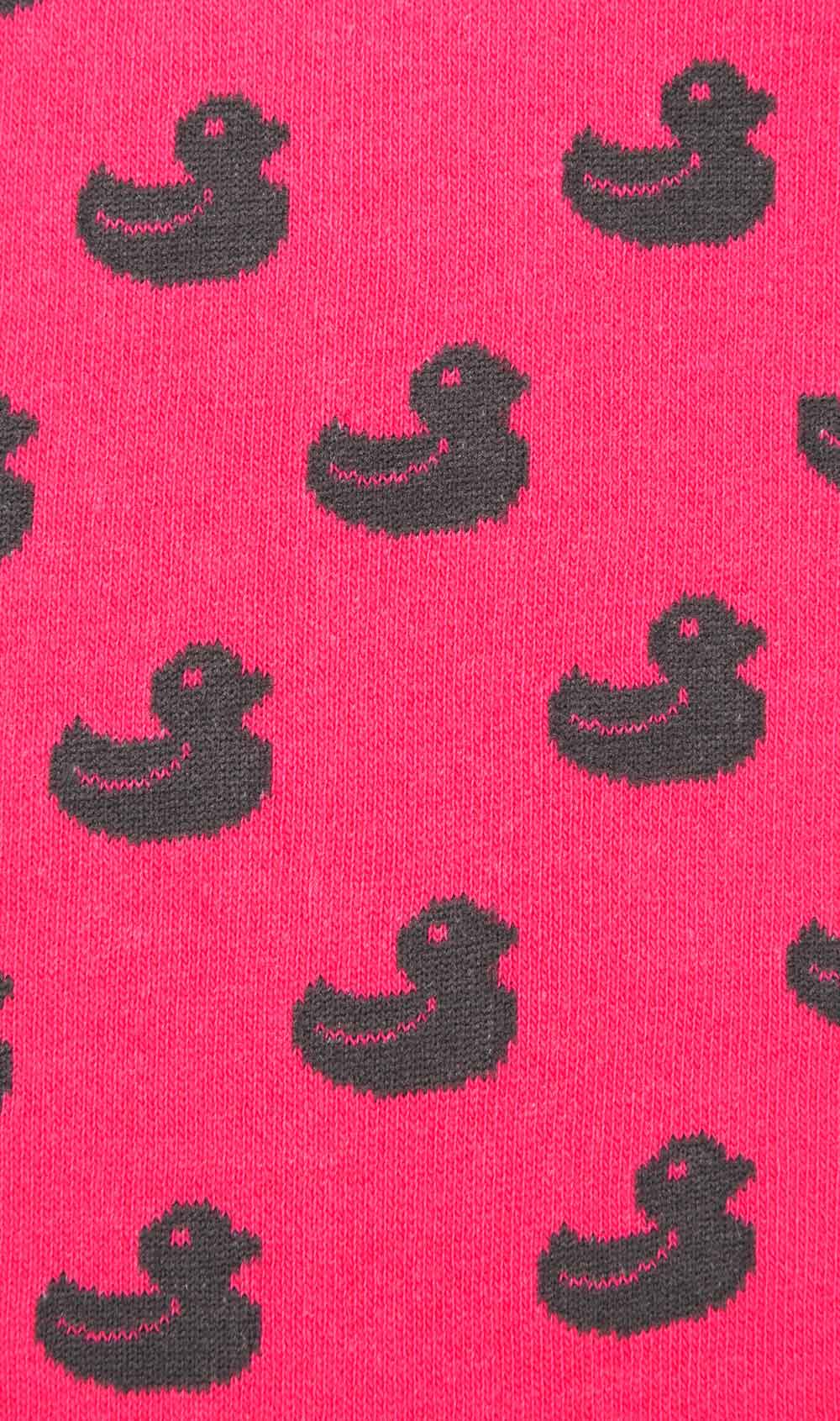 Hot Pink Duckling Socks Fabric
