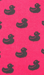 Hot Pink Duckling Socks Fabric
