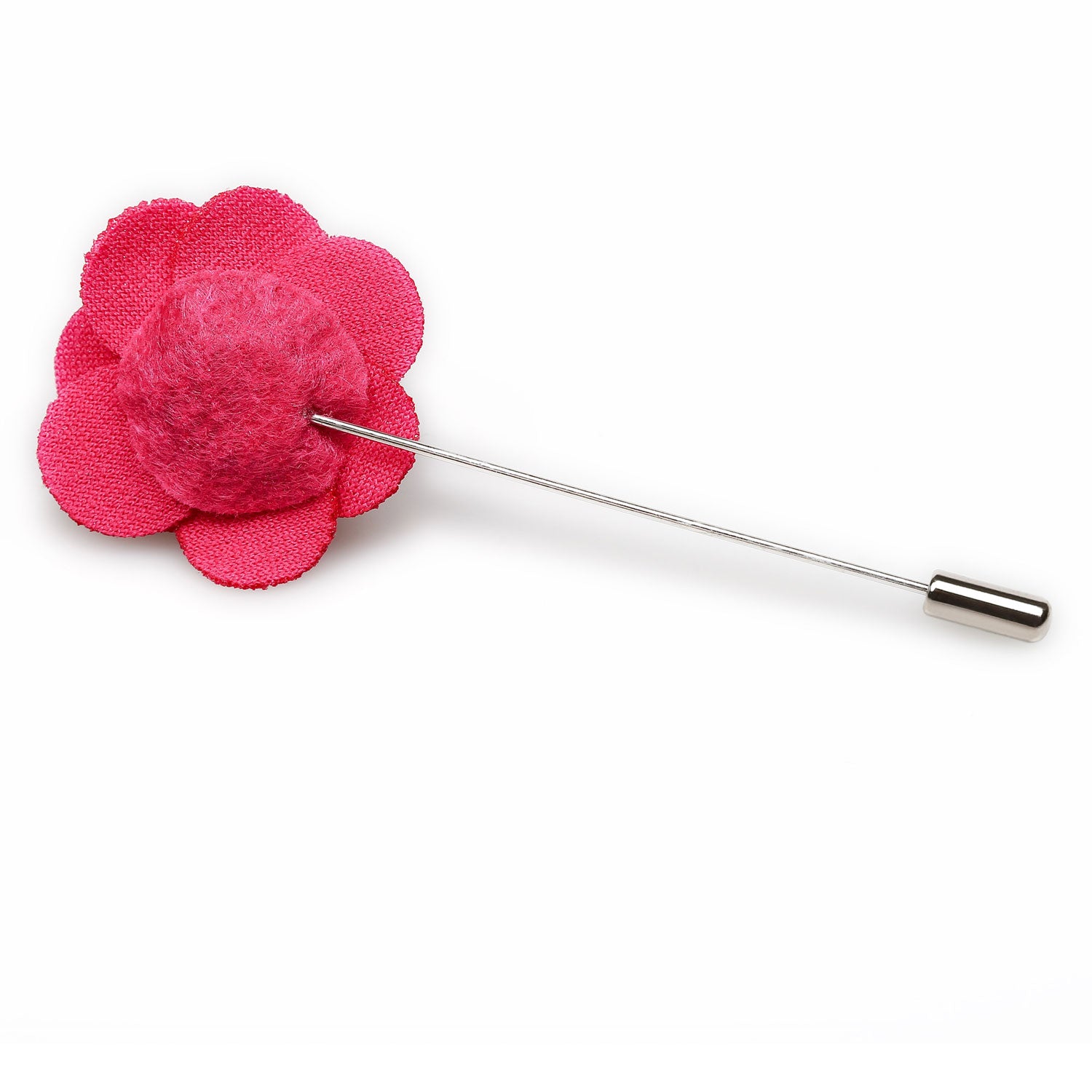 Hot Pink Mini Mens Lapel Flower