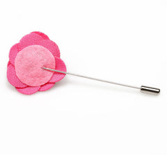 Hot Pink Mini Velvet Mens Lapel Pin