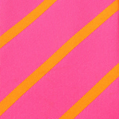 Hot Pink with Orange Diagonal Tie Fabric